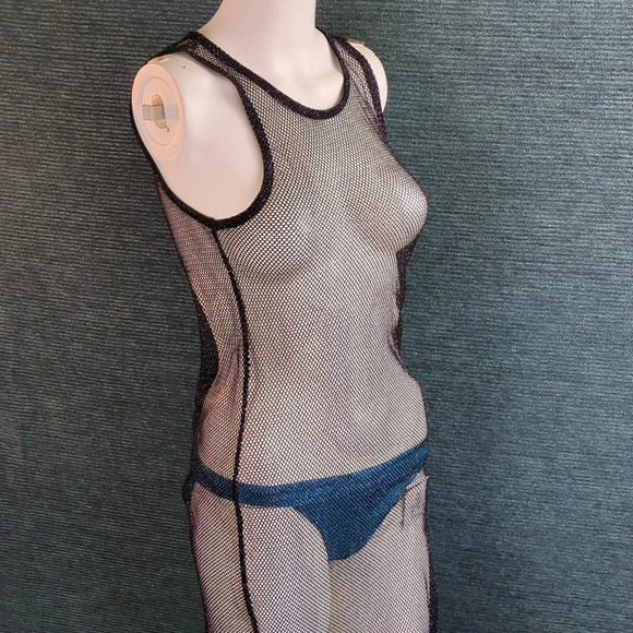 No Boundaries Other - No Boundaries Mesh Maxi Cover Up Dress In Black